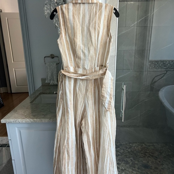 Cult Gaia Sybil Striped Jumpsuit Natural Multi Stripe - Picture 10 of 12